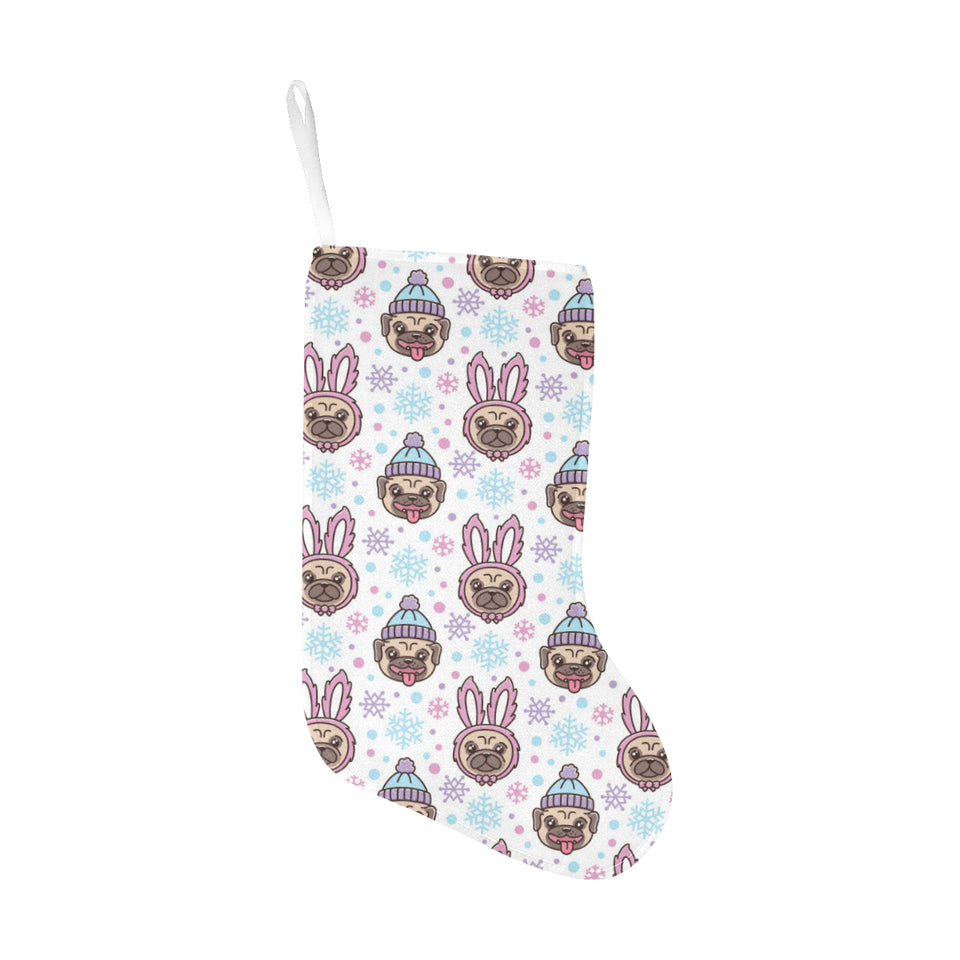 Cute pug hat rabbit costume pattern Christmas Stocking