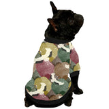 Japanese cranes flying forest dot pattern All Over Print Pet Dog Round Neck Fuzzy Shirt