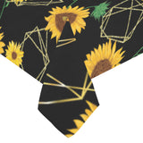 sunflower golden polygonal shapes Tablecloth