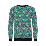 Elephants jungle pattern Women's Crew Neck Sweatshirt