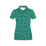 Math Pattern Print Design 01 Women's All Over Print Polo Shirt