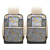 Math Pattern Print Design 04 Car Seat Back Organizer