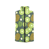 Whole sliced kiwi leave and flower Women's Padded Vest