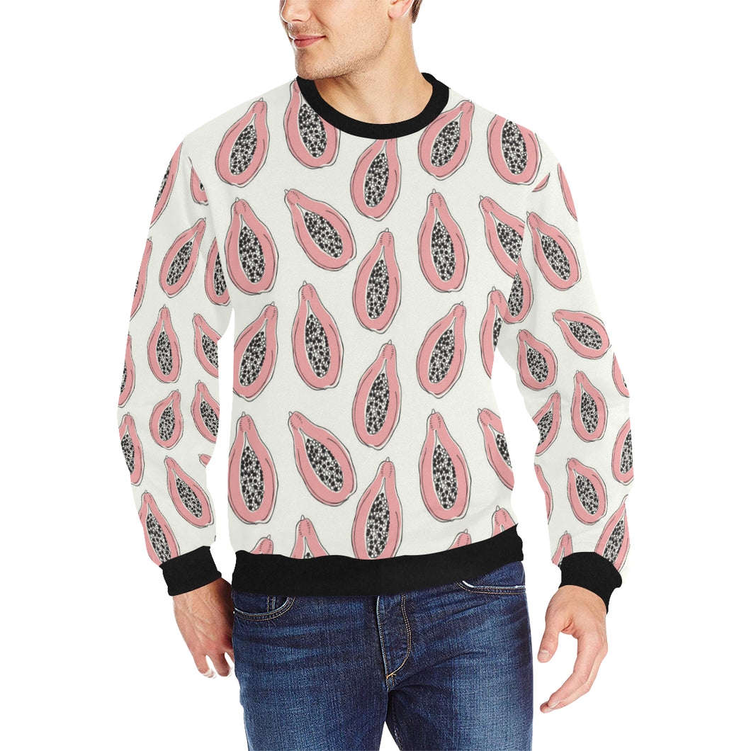 papaya pattern Men's Crew Neck Sweatshirt