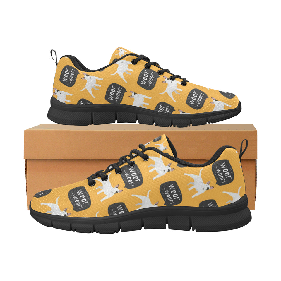 Bull Terrier Pattern Print Design 03 Men's Breathable Sneakers ( Model 055)