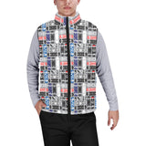 Skate Board Pattern Print Design 04 Men's Padded Vest