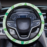 Green Peas Pattern Print Design 01 Car Steering Wheel Cover