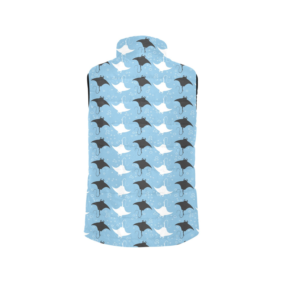 Stingray Pattern Print Design 03 Men's Padded Vest
