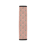Eiffel Tower Flower Background Pattern Print Desig Car Seat Belt Cover
