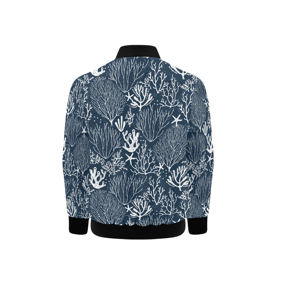 Coral Reef Pattern Print Design 05 Kids' Boys' Girls' Bomber Jacket