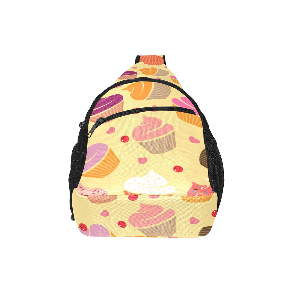 cake cupcake heart cherry pattern All Over Print Chest Bag