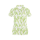 Green Peas Pattern Print Design 03 Women's All Over Print Polo Shirt