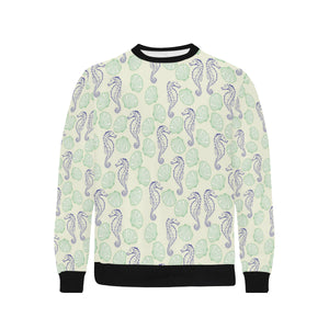 Seahorse shell pattern Men's Crew Neck Sweatshirt
