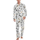 Anchors Rudders pattern Men's Long Pajama Set