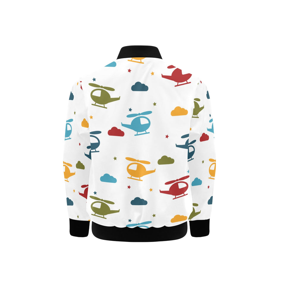 Colorful helicopter pattern Kids' Boys' Girls' Bomber Jacket