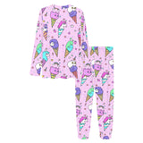 Cute ice cream cone animal pattern Women's All Over Print Pajama Set