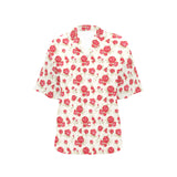 Rose Pattern Print Design 01 Women's All Over Print Hawaiian Shirt