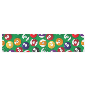 Billiard Ball Pattern Print Design 02 Table Runner