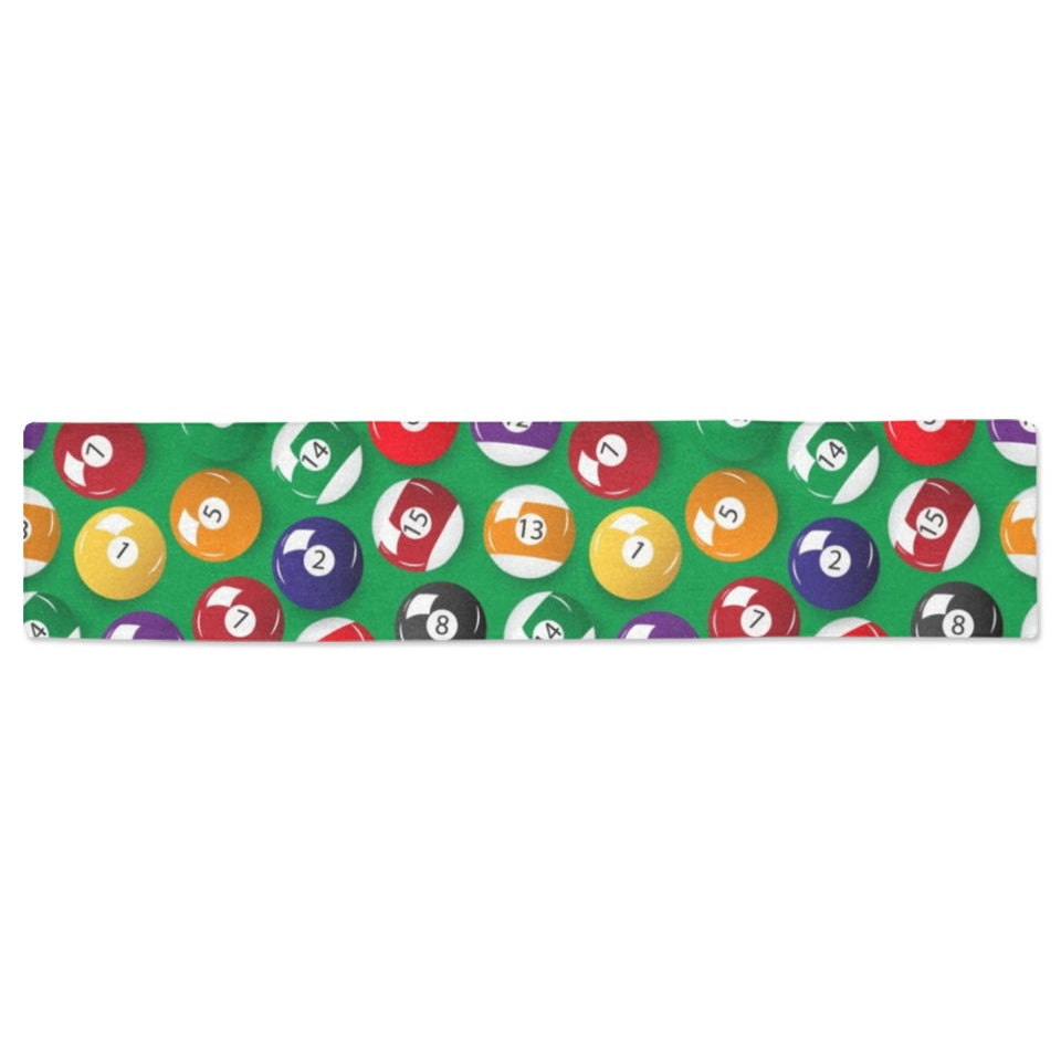 Billiard Ball Pattern Print Design 02 Table Runner