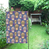 Sugar skull flower pattern House Flag Garden Flag