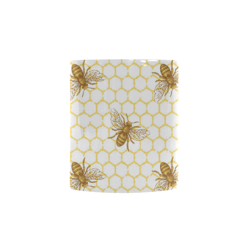 Bee honeycomb seamless design pattern Morphing Mug Heat Changing Mug