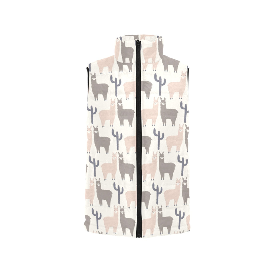 Llama Alpaca pattern Women's Padded Vest