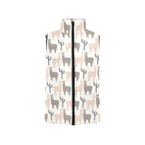 Llama Alpaca pattern Women's Padded Vest