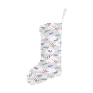 Helicopter plane pattern Christmas Stocking