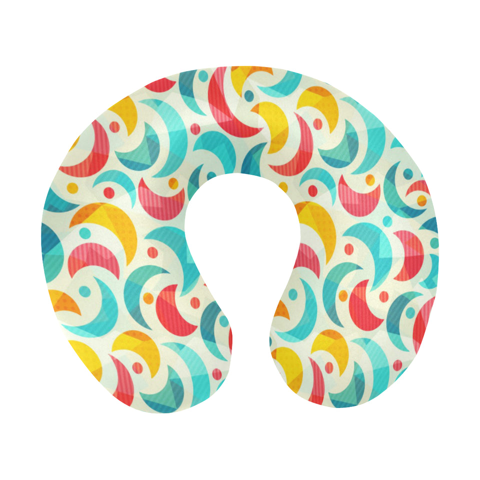 Colorful moon pattern U-Shaped Travel Neck Pillow
