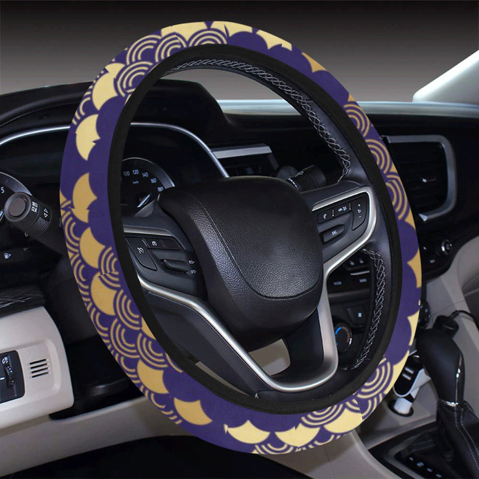 Beautiful japanese fan pattern Car Steering Wheel Cover
