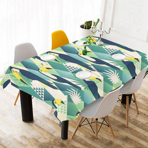 Toucan tropical leaves design pattern Tablecloth