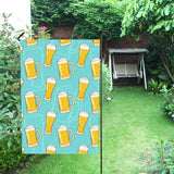 Beer pattern green background House Flag Garden Flag