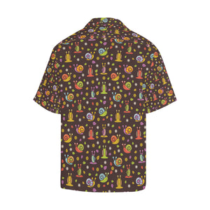 Snail Pattern Print Design 02 Men's All Over Print Hawaiian Shirt (Model T58)