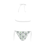 Hand drawn Koala leaves pattern Sexy Bikinis Two-Piece Swimsuits