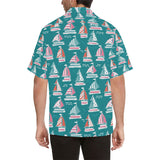 Cute sailboat pattern Men's All Over Print Hawaiian Shirt