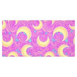 Moon pink rose background Tablecloth