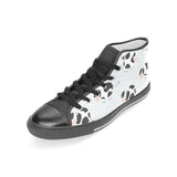 Cute cows pattern Women's High Top Canvas Shoes Black