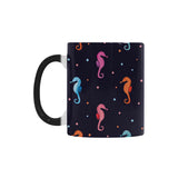 Watercolor colorful seahorse pattern Morphing Mug Heat Changing Mug