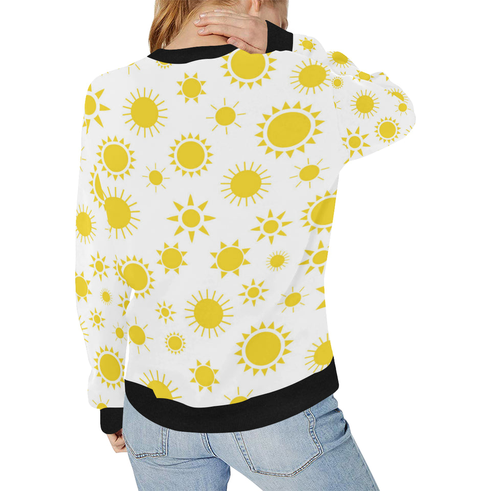 Sun pattern Women's Crew Neck Sweatshirt