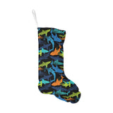 Colorful shark Christmas Stocking