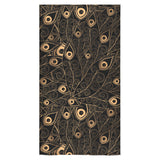 Gold peacock feather pattern Bath Towel