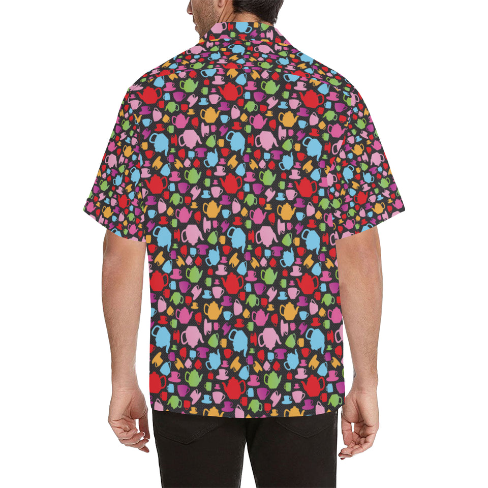 Tea pots Pattern Print Design 01 Men's All Over Print Hawaiian Shirt (Model T58)