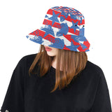 American football ball star stripes pattern Unisex Bucket Hat