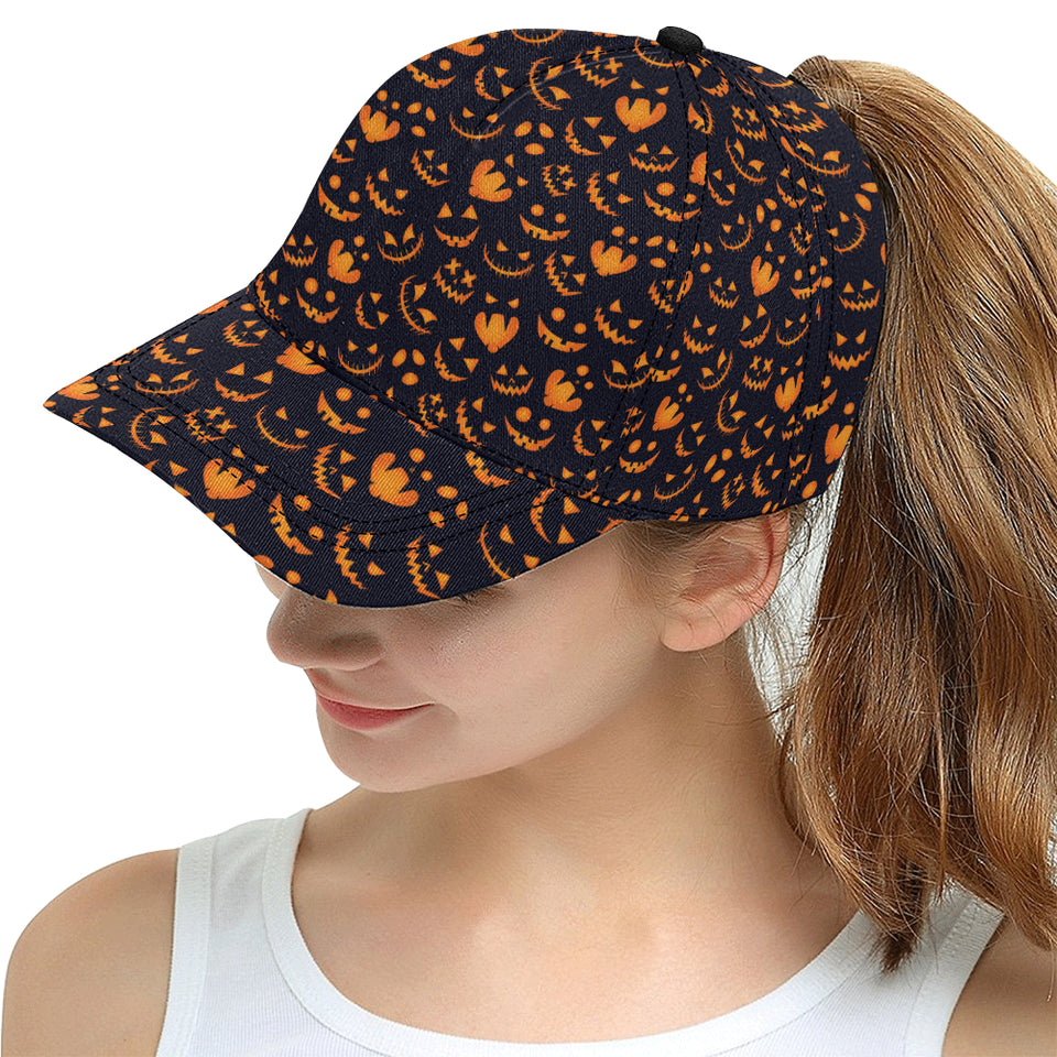 Halloween pattern Pumpkin background All Over Print Snapback Cap