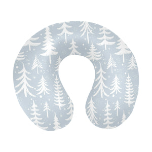 Christmas tree winter forest pattern U-Shaped Travel Neck Pillow