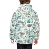 Dragonfly Butterfly Plants insect flower vintage s Kids' Boys' Girls' Padded Hooded Jacket