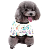 Cute owl pattern All Over Print Pet Dog Round Neck Fuzzy Shirt