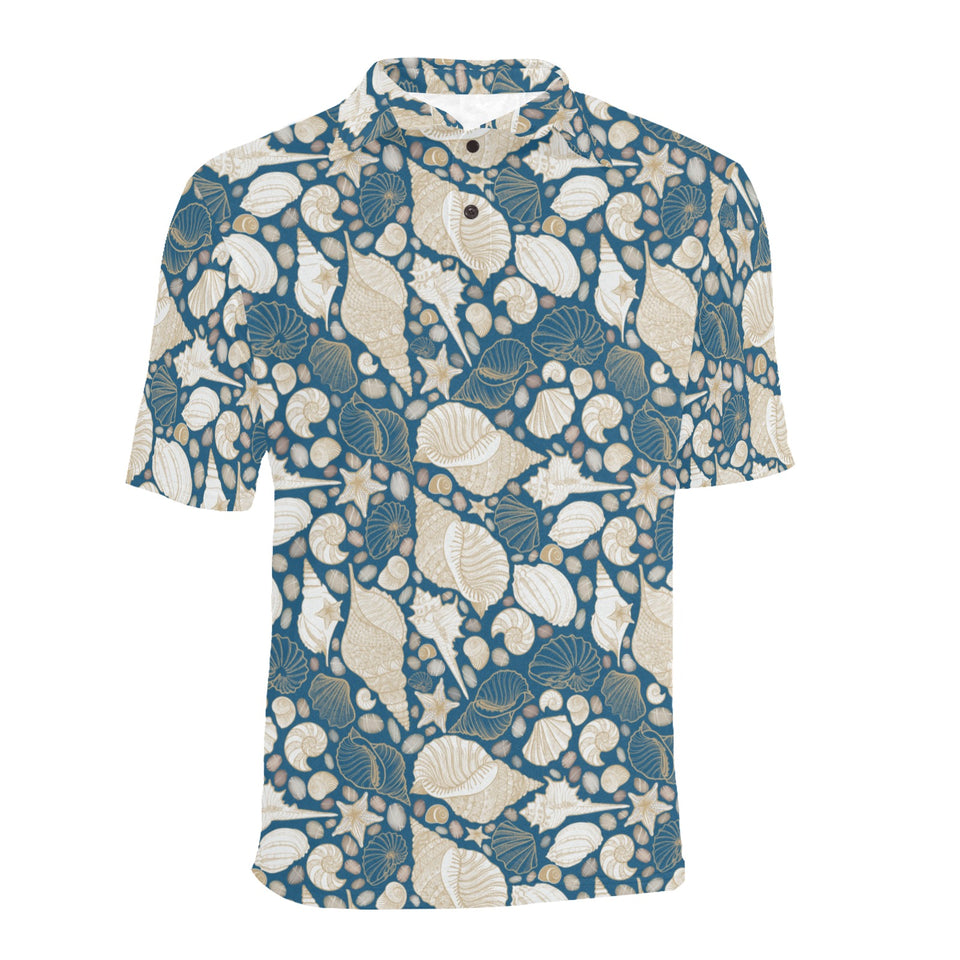 Sea turtle Polynesian Tribal design pattern Men's All Over Print Polo Shirt