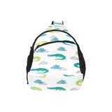 watercolor crocodile pattern All Over Print Chest Bag