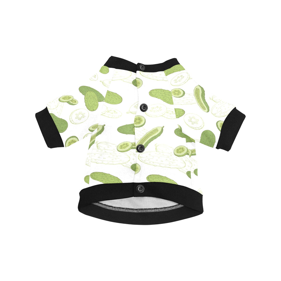 Cucumber sketch pattern All Over Print Pet Dog Round Neck Fuzzy Shirt
